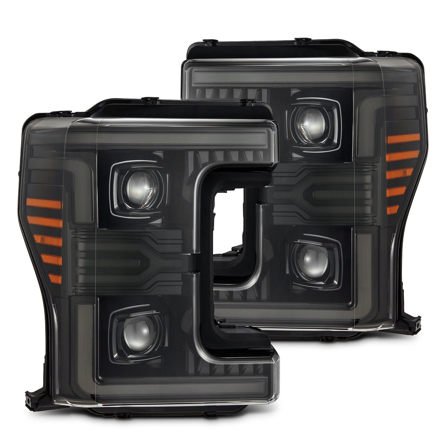 AlphaRex MKII LUXX-Series LED Projector Headlights Alpha-Black - 2017-2019 Ford F-250/F-350 Super Duty