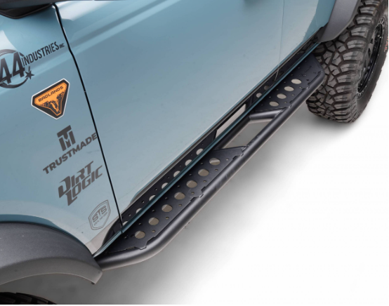 Zroadz 2021-2023 BRONCO 4 DOOR MODEL TRAILX SLIDERS SIDE MILD STEEL BLACK