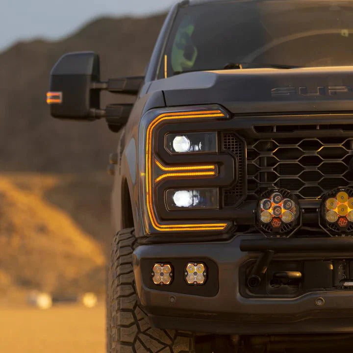 AlphaRex LUXX-Series LED Projector Headlights Alpha-Black - 2023-2026 Ford F-250/F-350 Super Duty