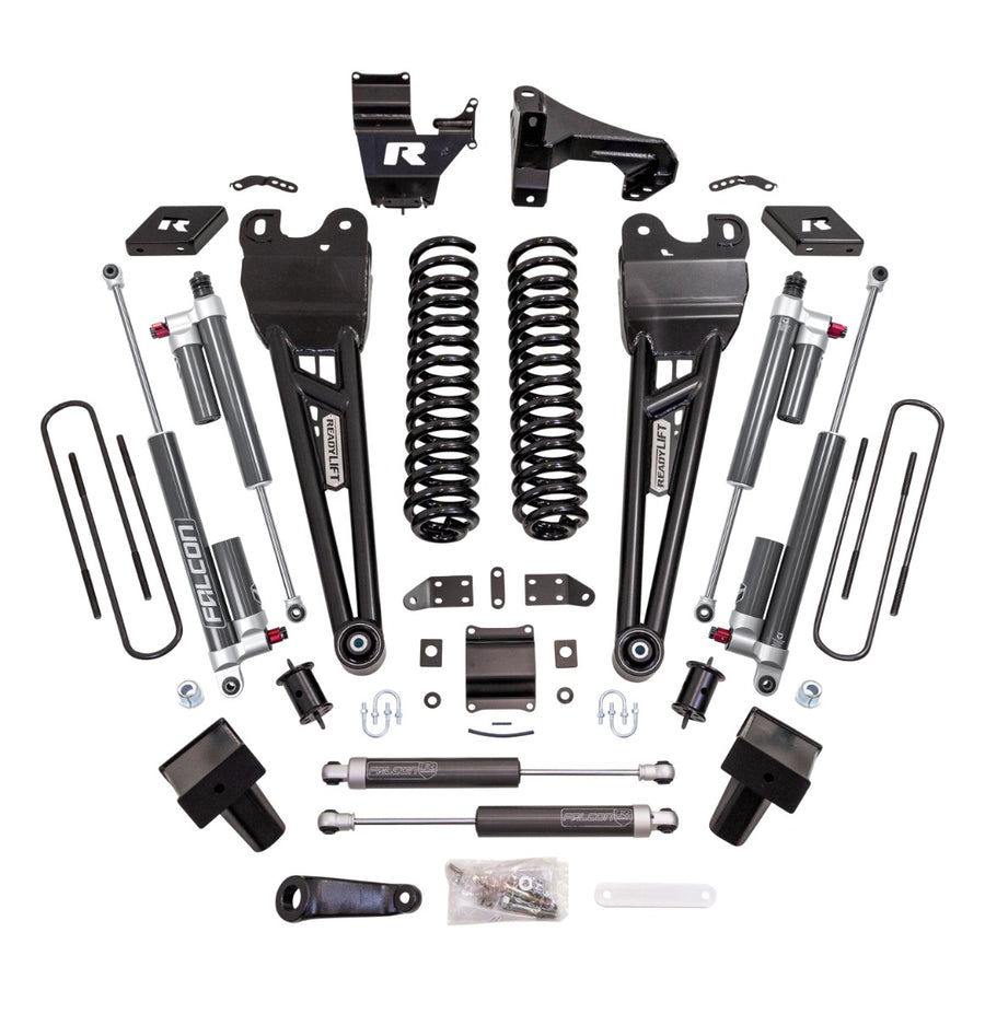 ReadyLift - 6" COIL SPRING SUSPENSION SYSTEM WITH FALCON MAX3.3 SHOCKS AND RADIUS ARMS - 2023-2026 FORD SUPER DUTY F250/F350 4WD