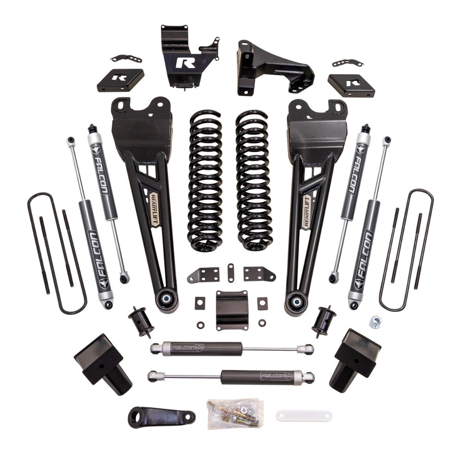 ReadyLift - 6" COIL SPRING LIFT KIT WITH FALCON MAX2.1 SHOCKS AND RADIUS ARMS - 2023-2026 FORD SUPER DUTY F250/F350 4WD