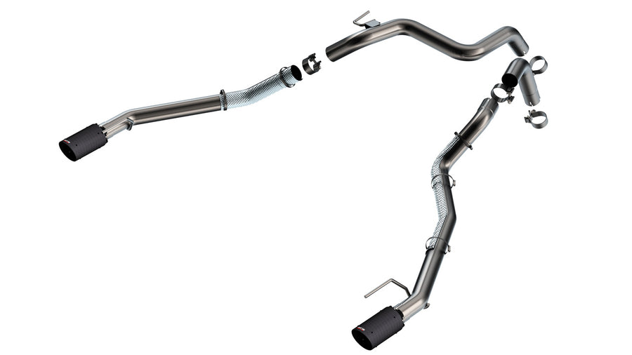 Borla Tail Pipe Kit with Carbon Fiber Tips - 2024-2026 Ford Ranger Raptor
