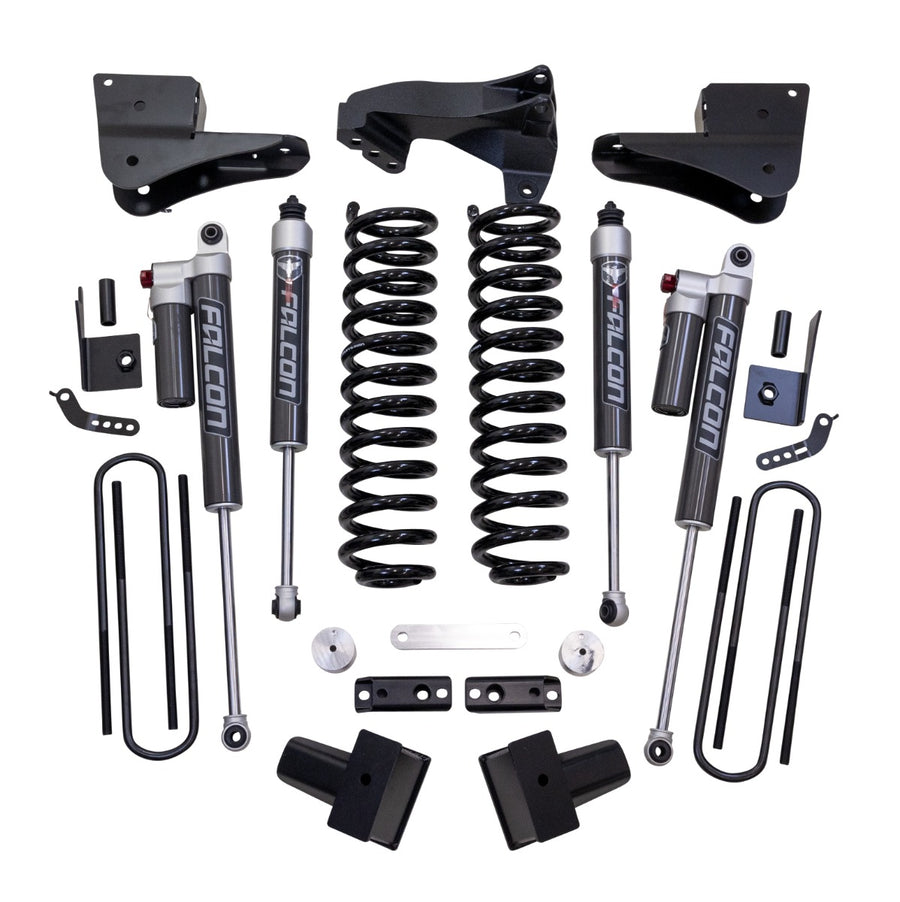ReadyLift - 4" COIL SPRING SUSPENSION SYSTEM WITH FALCON 2.1 SHOCKS - FORD SUPER DUTY DIESEL 4WD 2023-2026 F-350 And F-250