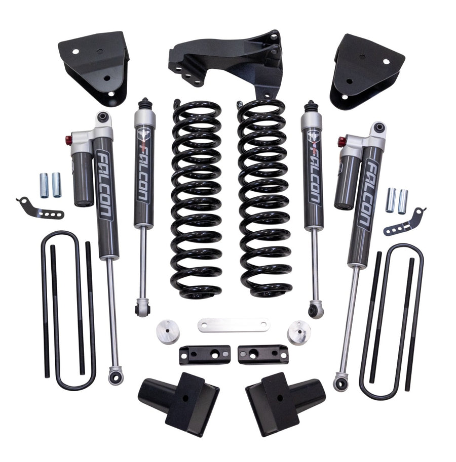 ReadyLift - 4" COIL SPRING SUSPENSION SYSTEM WITH FALCON 2.1 SHOCKS - FORD SUPER DUTY DIESEL 4WD 2017-2022 F-350 And F-250