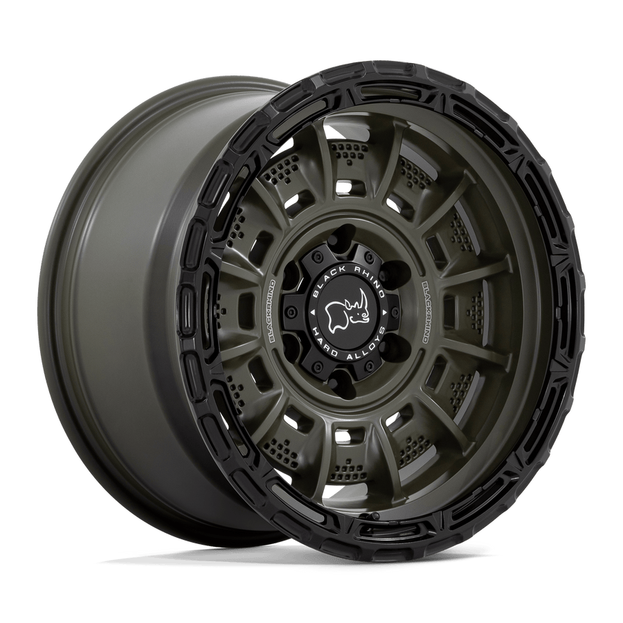 Black Rhino Hard Alloys | LEGION | Olive Drab Green With Black Lip | 20X10 | 6X139.7 | -18mm/4.79" | BR002EB20106818N