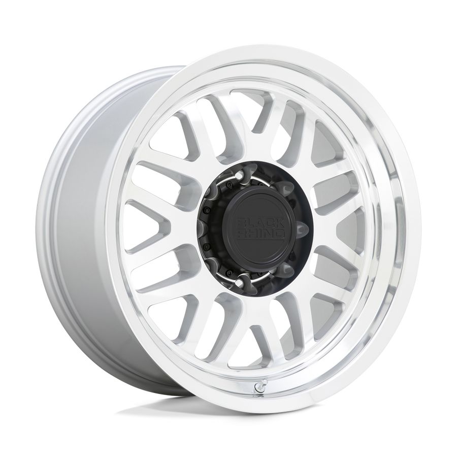 Black Rhino Hard Alloys | DELTA | Gloss Silver With Mirror Face & Lip | 20X9.5 | 8X170 | -18mm/4.54" | 2095DLT-88170S25