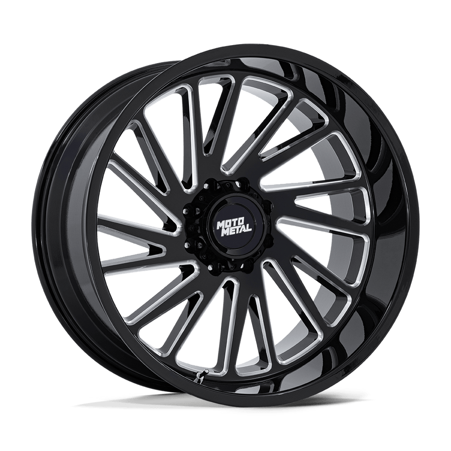 Moto Metal | MO811 COMBAT | Gloss Black Milled | 24X12 | 6X135 | -44mm/4.77" | MO811BE24126344N