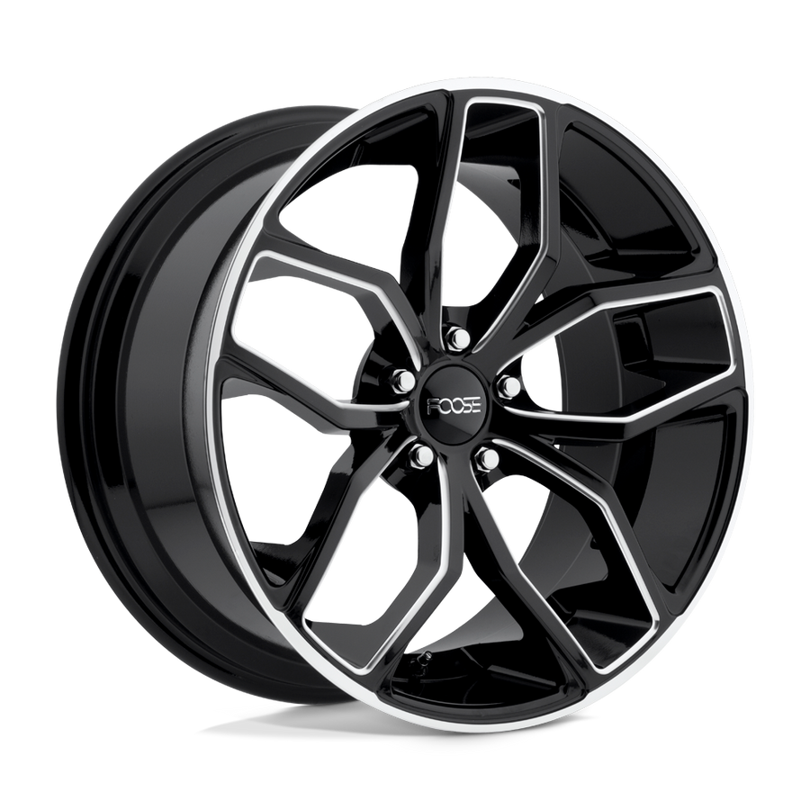 Foose 1PC | F150 OUTCAST | Gloss Black Milled | 20X10 | 5X114.3 | 40mm/7.07" | F150200065+40