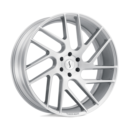 Status | JUGGERNAUT | Silver W/ Brushed Machined Face | 24X9.5 | 5X114.3 | 30mm/6.43" | 2495JGR305114S76