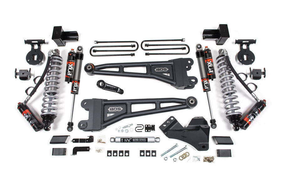 BDS 5" Lift Kit - 2023-2026 Ford F-350 Super Duty DRW 4WD (w/ Radius Arm | FOX 2.5 Performance Elite Coilover Conversion)