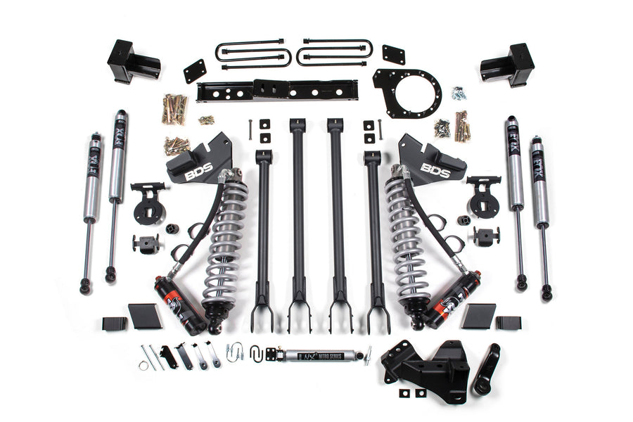 BDS 6" Lift Kit - 2017-2019 Ford F-250/F-350 Super Duty 4WD (w/ 4-Link | FOX 2.5 Performance Elite Coil-Over Conversion)