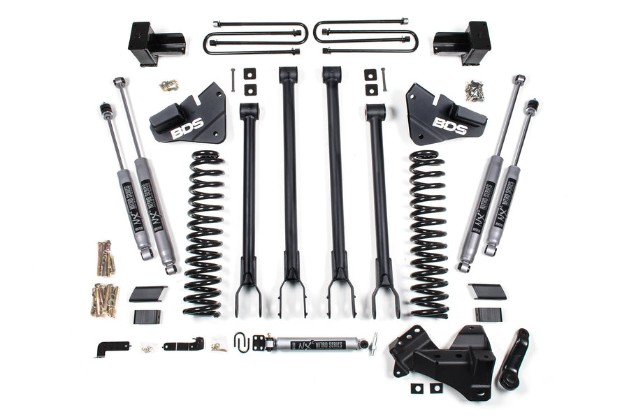 BDS 4" Lift Kit - 2017-2019 Ford F-250/F-350 Super Duty 4WD (4-Link Conversion)