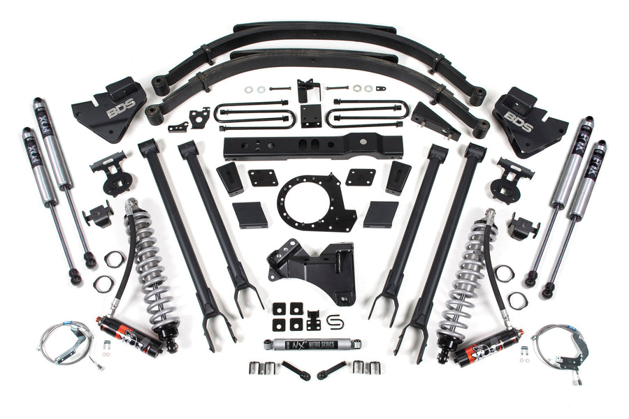 BDS 8" Lift Kit - 2017-2019 Ford F-250/F-350 Super Duty 4WD (w/ 4-Link | FOX 2.5 Performance Elite Coil-Over Conversion)
