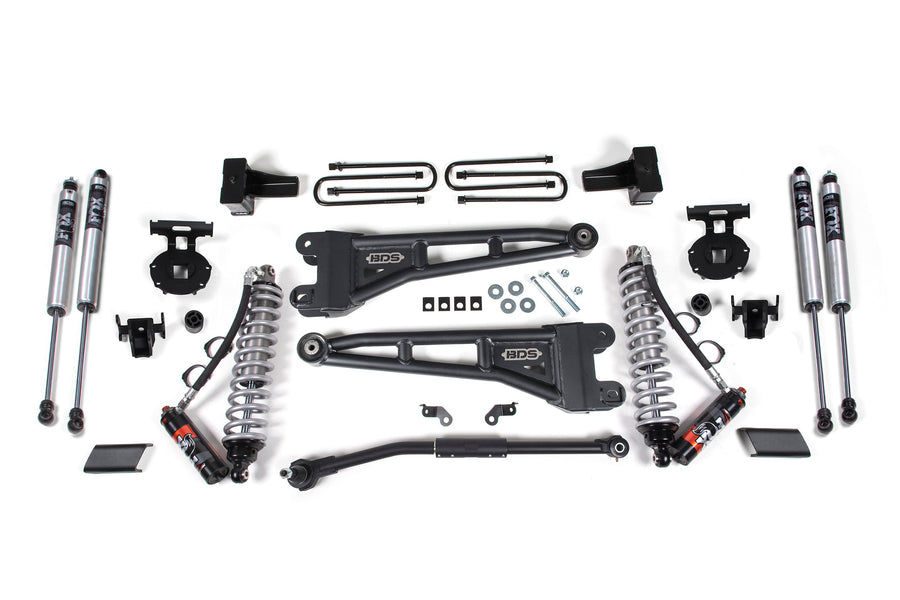 BDS 2.5" Lift Kit - 2017-2019 Ford F-250/F-350 Super Duty 4WD (w/ Radius Arm | FOX 2.5 Performance Elite Coil-Over Conversion)