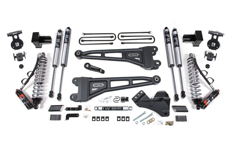 BDS 5" Lift Kit - 2023-2026 Ford F-250/F-350 Super Duty 4WD (w/ Radius Arm | FOX 2.5 Performance Elite Coilover)