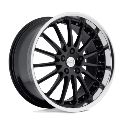 Coventry | WHITLEY | Gloss Black W/ Mirror Cut Lip | 18X9.5 | 5X108 | 25mm/6.23" | 1895COW255108B63