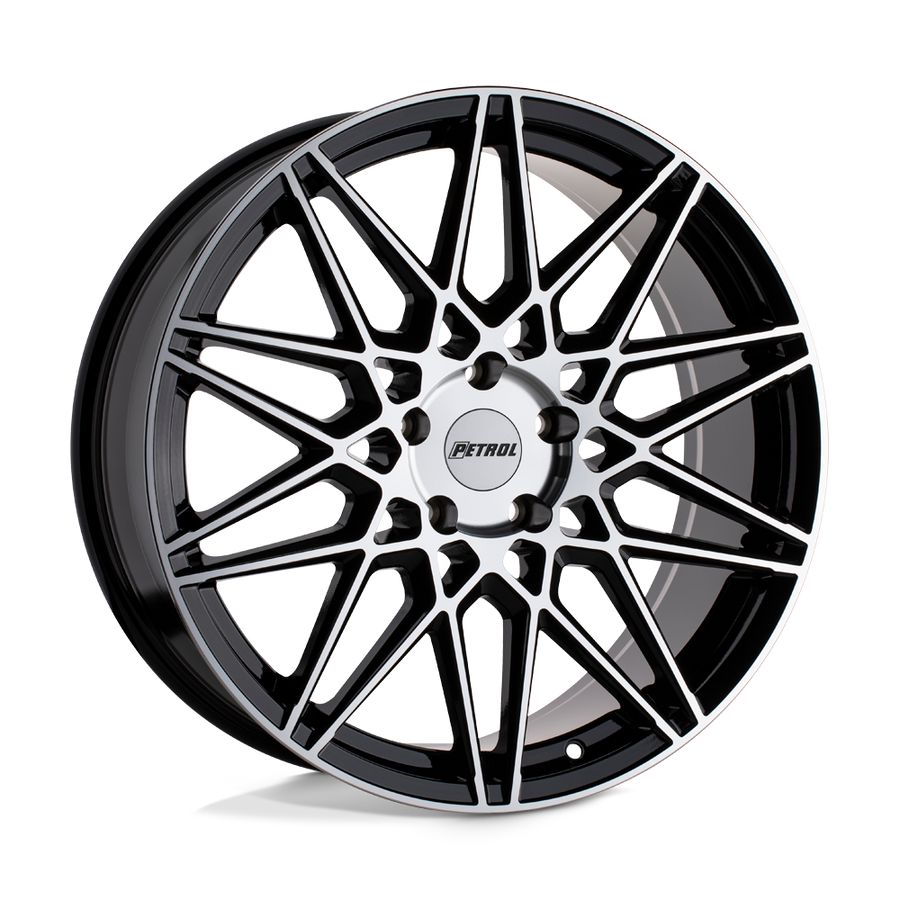 Petrol | P3C | Gloss Black W/ Machined Face | 19X8 | 5X114.3 | 40mm/6.07" | 1980P3C405114F76