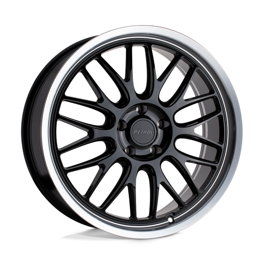 Petrol | P4C | Gloss Black W/ Machined Cut Lip | 17X8 | 5X108 | 40mm/6.07" | 1780P4C405108B72