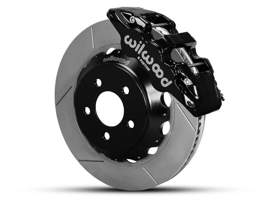 Wilwood AERO6 Front Big Brake Kit with 14-Inch Slotted Rotors, Black Calipers - 2015-2023 Ford Mustang