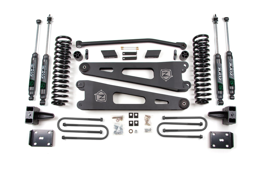 Zone Offroad - 4 Inch Lift Kit w/ Radius Arm - Ford F-250/F-350 Super Duty (2011-2016) 4WD - Diesel - Zone Offroad