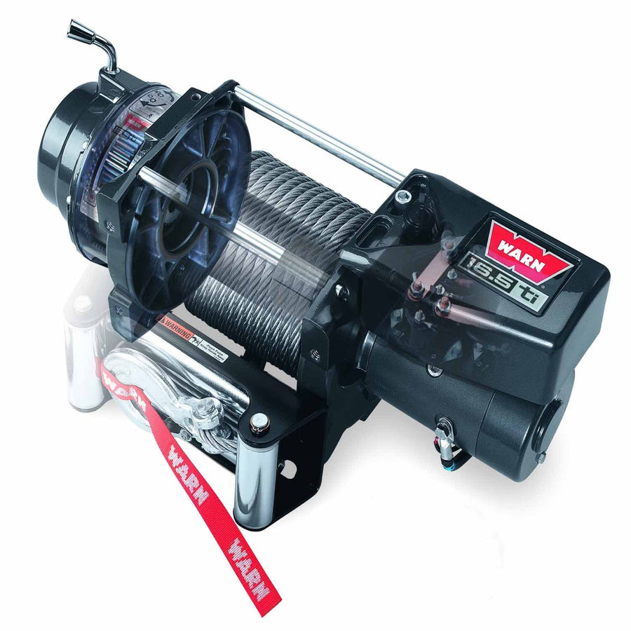 Warn 68801 12 Volt 16500 LB Pull Line Cap 90 Ft Wire Rope Roller Fairlead Wired Remote