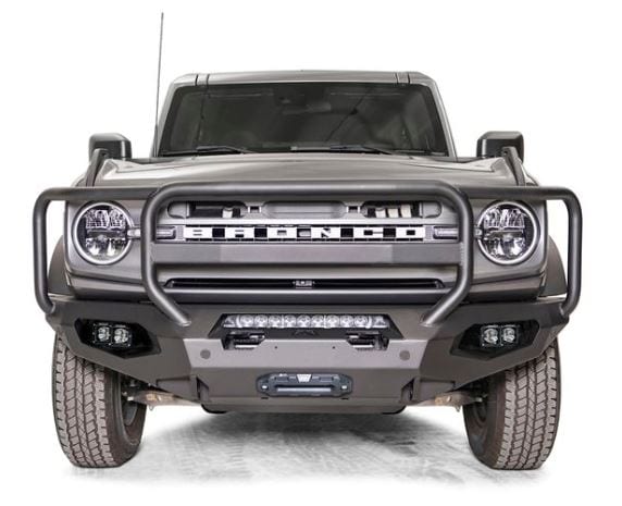 Fab Fours 2021-2023 BRONCO MATRIX FRONT BUMPER W/ FULL GRILL GUARD MATTE BLACK