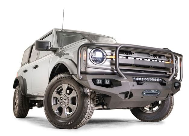Fab Fours 2021-2023 BRONCO MATRIX FRONT BUMPER W/ FULL GRILL GUARD MATTE BLACK