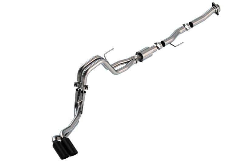 Borla F-150 2021-2022 5.0L 2DR RC SB (122.8 WB) XL, XLT 3/2.25 DSE Cat-Back ATAK Black Chrome Tips