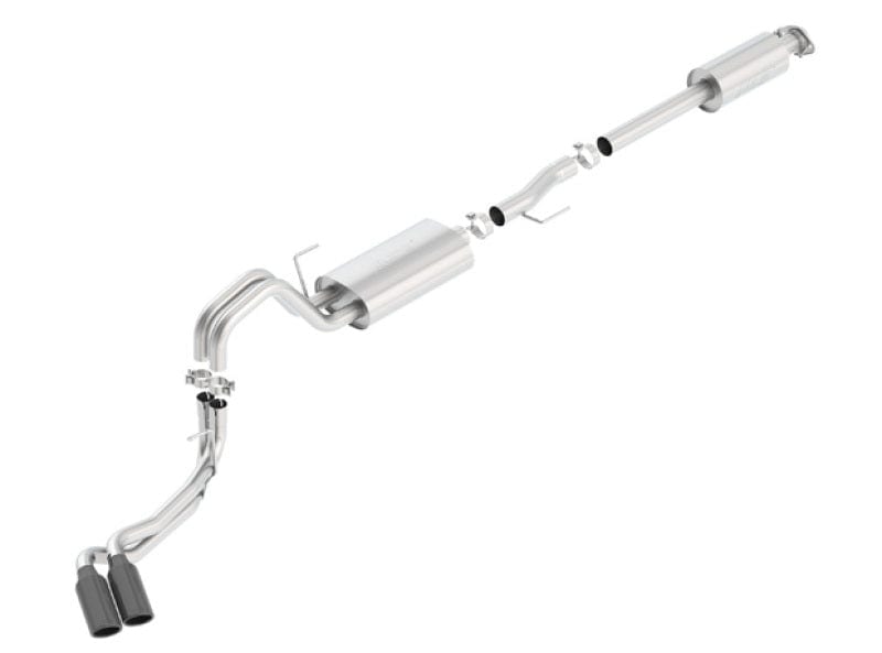 Borla 15-20 Ford F-150 2.7/3.5L V6 / 5.0 V8 2/4WD Black Chrome Angle-Cut Side Exit Catback Exhaust
