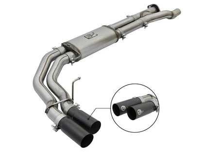 aFe POWER Rebel Series 3in 409 SS Cat Back Exhaust w/ Black Tips 17-20 Ford F-150 Raptor V6-3.5L