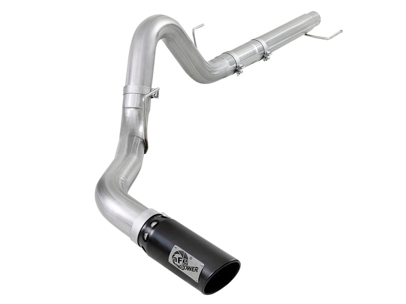 aFe Atlas 4in Aluminized Steel DPF-Back Exh 18-21 Ford F-150 V6-3.0L (td) w/ Black Tip