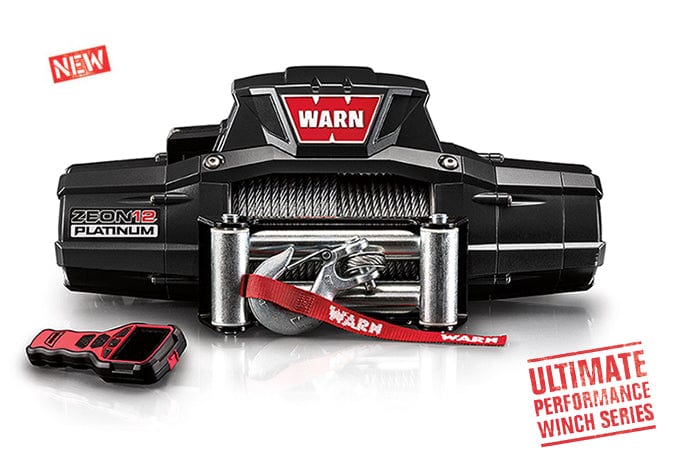 Warn 92820 12 Volt Two 16 amp Accessory Ports 12000 LB Cap 80 Ft Wire Rope Wireless Remote