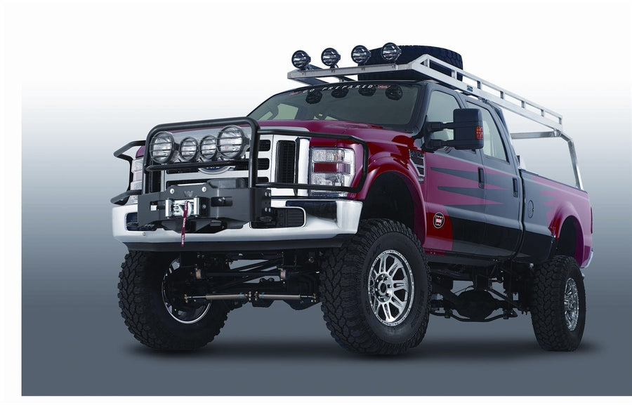 Warn 85055 Tall Powder Coated Black Brush Guard Skid Plate Step Plate