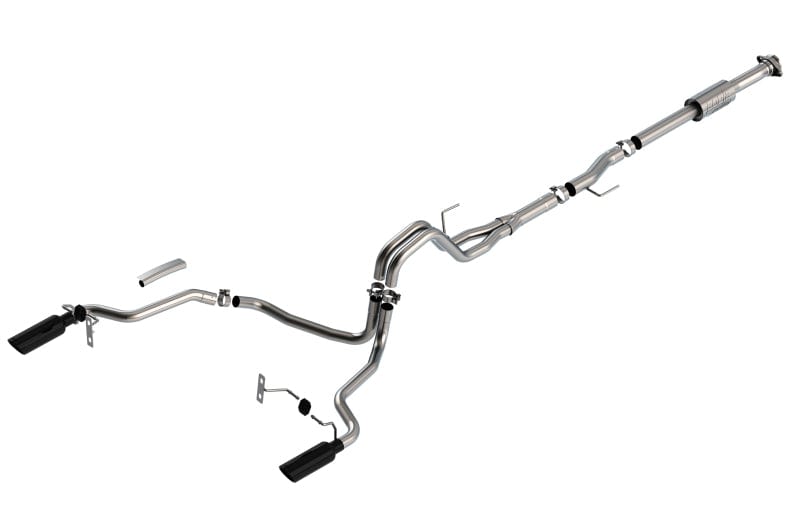 Borla F-150 2021-2022 2.7L/3.5L 4DR CC SB EC STB LARI/KING R/PLINUM/LTD 3/2.25 SRE CB AK BLK CHR Tips