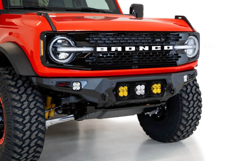 Addictive Desert Designs 21-23 Ford Bronco Bomber Front Bumper (w/ 3 Baja Designs LP4 Mounts)