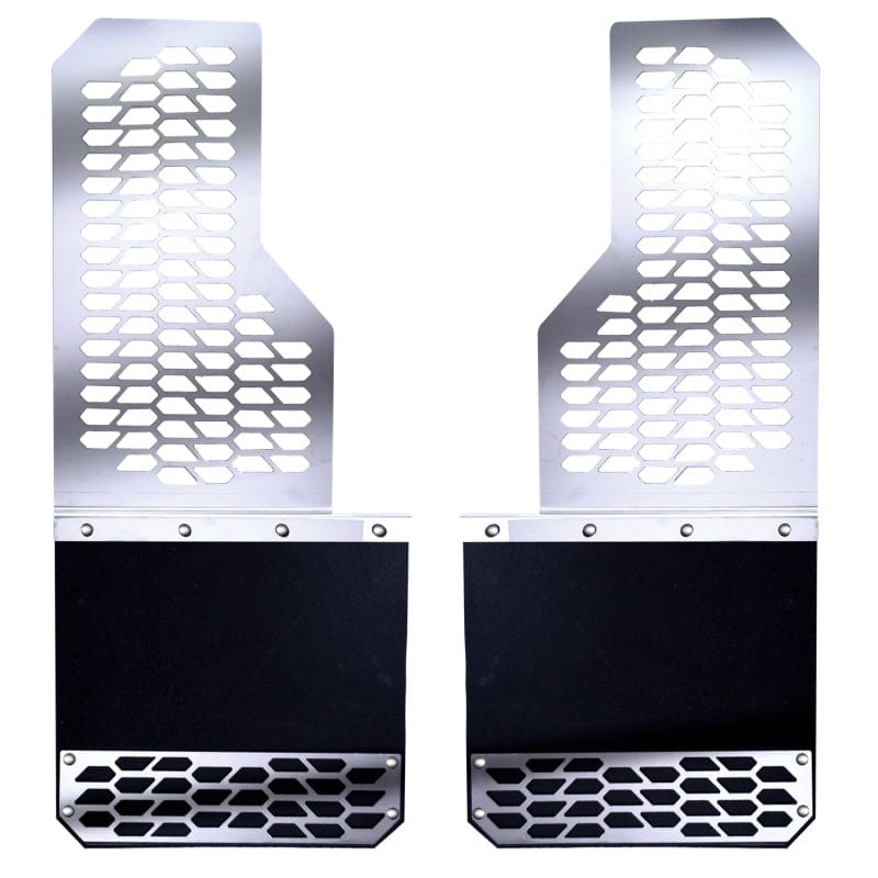 Putco 15-22 Ford F-150 - Set of 2 Mud Skins - Polished SS w/ Hex Shield