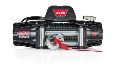 WARN VR EVO 8 8,000 lb truck, Jeep, and SUV winch with 90 ft steel rope and roller fairlead