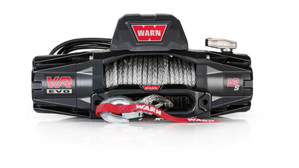 WARN VR EVO 12-S 12,000 lb truck, Jeep, and SUV winch with 90 ft synthetic rope and hawse fairlead