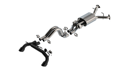 Borla ATAK Cat-Back Exhaust System with Black Coated Tips - 2022-2026 Ford Bronco Raptor