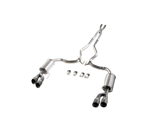 Roush 2018-2026 Ford Mustang 5.0L V8 Cat-Back Exhaust Kit (Quad Tip Non-Active)
