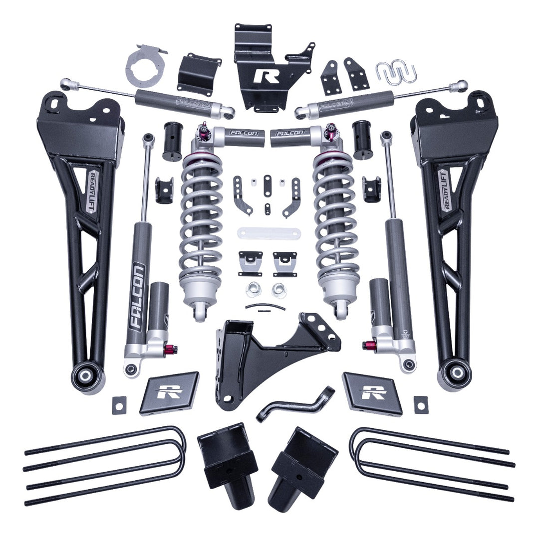 ReadyLift - 6" COILOVER SUSPENSION SYSTEM WITH FALCON MAX3.3 SHOCKS AND RADIUS ARMS - 2017-2022 FORD SUPER DUTY F250/F350 4WD