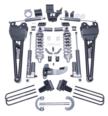 ReadyLift - 4" COILOVER SUSPENSION SYSTEM WITH FALCON MAX3.3 SHOCKS AND RADIUS ARMS - 2023-2026 FORD SUPER DUTY F250/F350 4WD