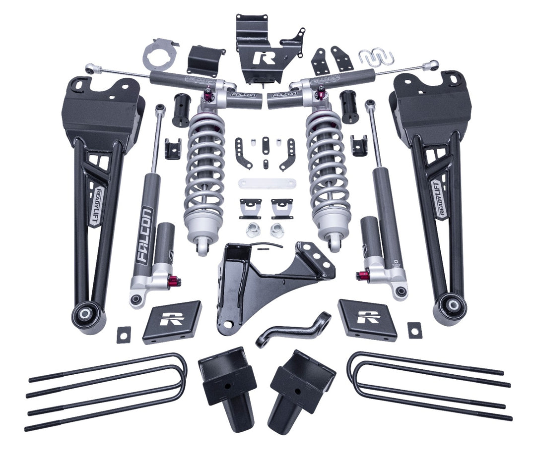 ReadyLift - 6" COILOVER SUSPENSION SYSTEM WITH FALCON MAX3.3 SHOCKS AND RADIUS ARMS - 2023-2026 FORD SUPER DUTY F250/F350 4WD