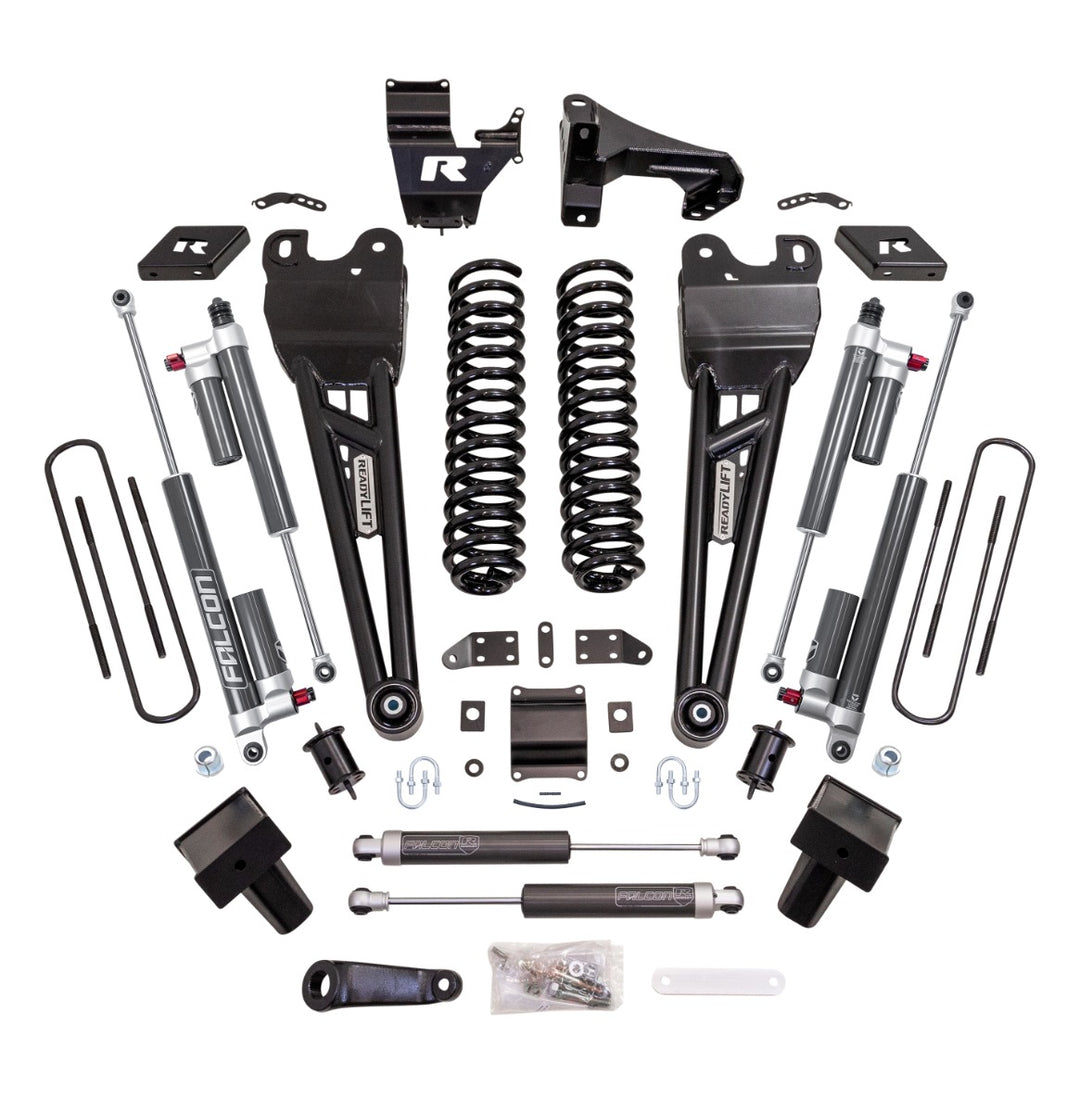 ReadyLift - 6" COIL SPRING SUSPENSION SYSTEM WITH FALCON MAX3.3 SHOCKS AND RADIUS ARMS - 2023-2026 FORD SUPER DUTY F250/F350 4WD
