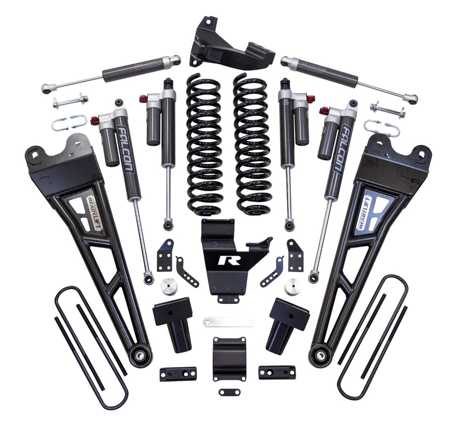 ReadyLift - 4" COIL SPRING SUSPENSION SYSTEM WITH FALCON MAX3.3 SHOCKS AND RADIUS ARMS - 2017-2022 FORD SUPER DUTY F250/F350 4WD