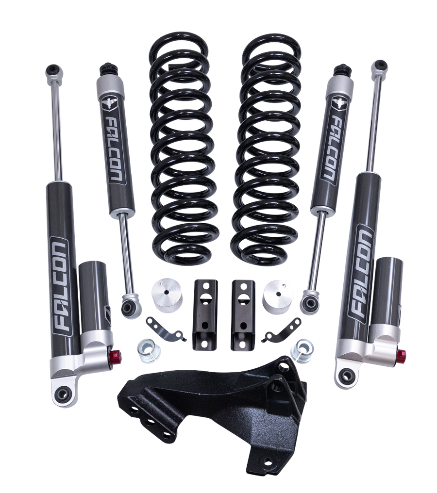 ReadyLift - 2.5" Coil Spring Front Lift Kit W/Falcon 2.1 Monotube Fronts And Tow Haul Rear Shocks - Ford Super Duty Diesel 4WD 2017-2026