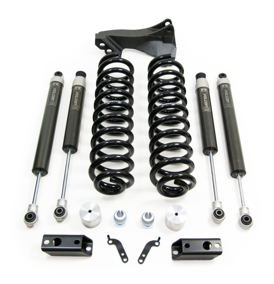 ReadyLift - 2.5" Coil Spring Front Lift Kit W/Falcon 1.1 Monotube Shocks Front/Rear - Ford Super Duty Diesel 4WD 2017-2019