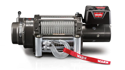 WARN CE M15000 24V 15,000 lb truck, Jeep, and SUV winch with 90 ft steel rope and roller fairlead