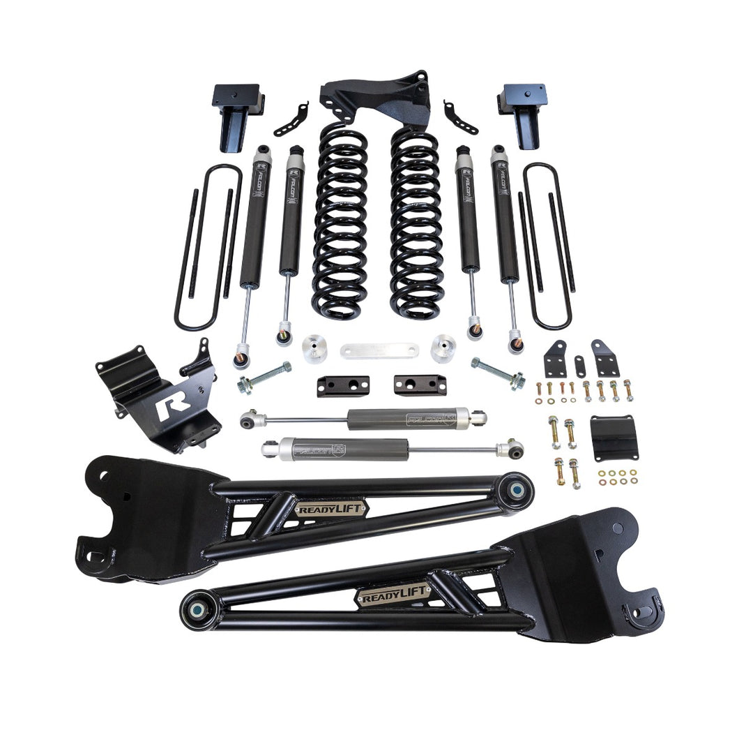 ReadyLift - 4" COIL SPRING LIFT KIT WITH FALCON SHOCKS AND RADIUS ARMS - 2023-2026 FORD SUPER DUTY F250/F350 4WD