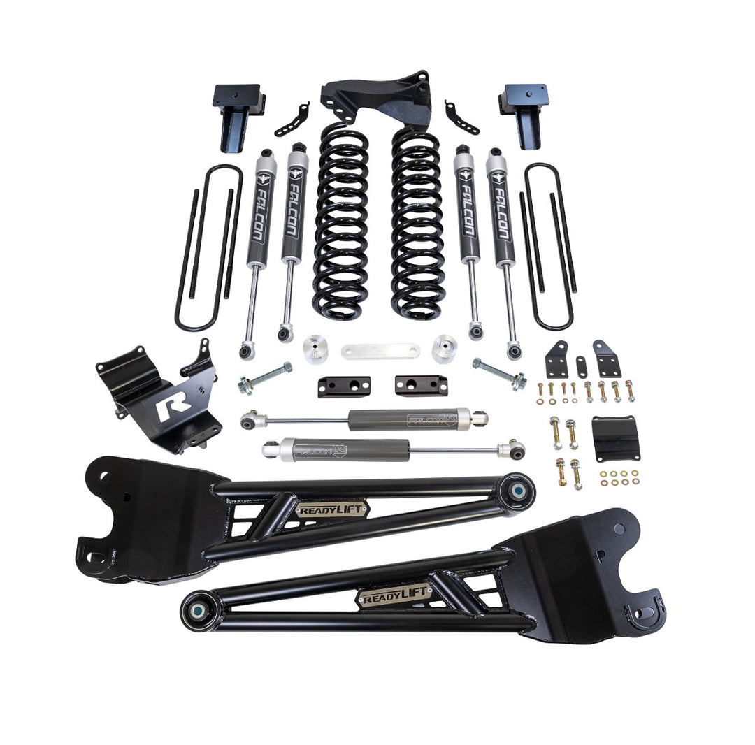 ReadyLift - 4" COIL SPRING LIFT KIT WITH FALCON 2.1 SHOCKS AND RADIUS ARMS - 2023-2026 FORD SUPER DUTY F250/F350 4WD